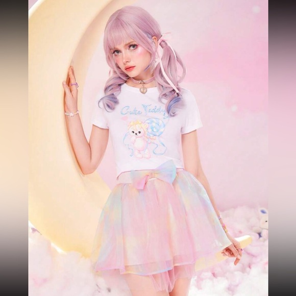 ROMWE for SHEIN Ballet Core Tutu Rainbow Color- Zip Side. Adult Small - Picture 1 of 11